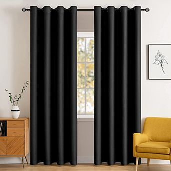 Blackout Curtains Set of 2 Thermal Insulated Light Blocking Grommet Window Panels Bedroom