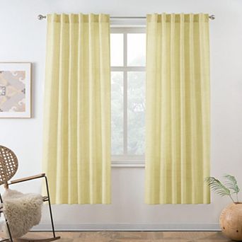 DriftAway Linen Textured Curtains for Living Room Semi Sheer Farmhouse Light Filtering Window Drapes