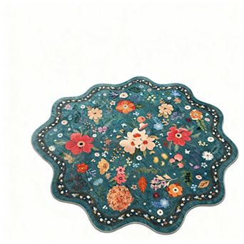 Pink Floral Runner Rug Washable Non Slip Low Pile Thin Kitchen Bedroom Hallway Carpet