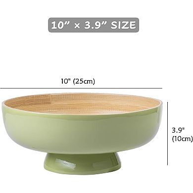 10 Inch Lacquer Base Bowl Handmade Decorative Fruit Candy Snack Storage Box Console Table Home Decor