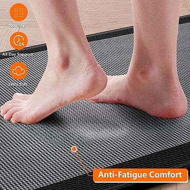 Kitchen Mats 2 Piece Cushioned Anti Fatigue Non Slip Standing Desk Floor Rugs