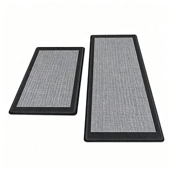 Kitchen Mats 2 pc Cushioned Anti Fatigue Non Slip Standing Desk Floor Rugs