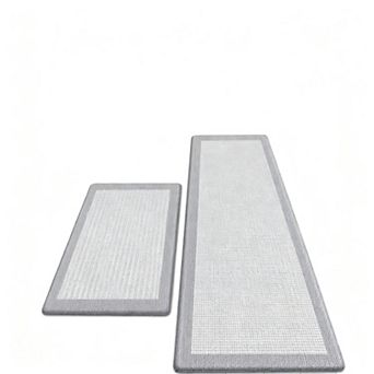 Kitchen Mats 2 pc Cushioned Anti Fatigue Non Slip Standing Desk Floor Rugs
