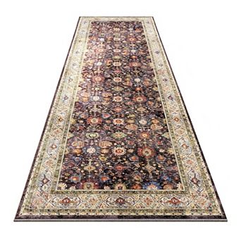 Runner Rug Hallway Washable Kitchen Rubber Backing Polyester Vintage Entryway Indoor