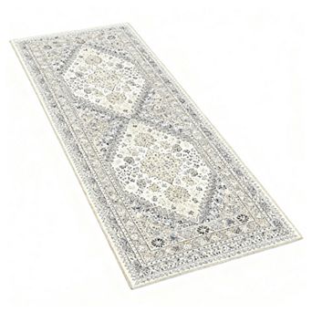 Runner Rug For Kitchen Non Slip Washable Rubber Backing Soft Floral Cat Carpet Laundry