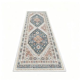 Runner Rug For Kitchen Non Slip Washable Rubber Backing Soft Floral Cat Carpet Laundry