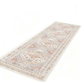 Runner Rug For Kitchen Non Slip Washable Rubber Backing Soft Floral Cat Carpet Laundry