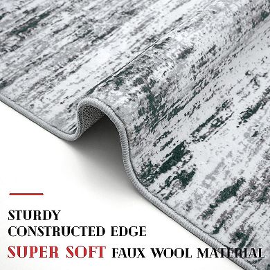 Abstract Runner Rug Washable Hallway Non Slip Soft Kitchen Bedroom Entryway Indoor Carpet