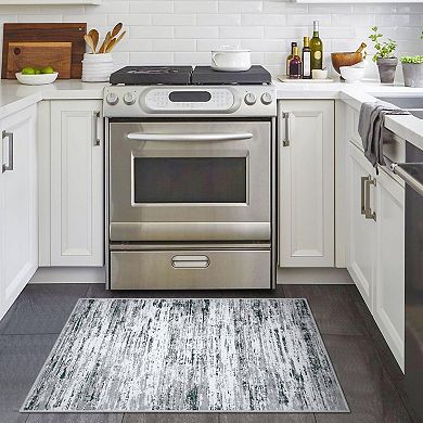 Abstract Runner Rug Washable Hallway Non Slip Soft Kitchen Bedroom Entryway Indoor Carpet