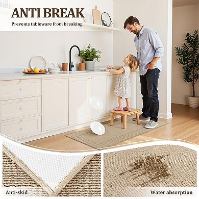 Kitchen Mats 3 Piece Set Non Slip Washable Farmhouse Thick Long Area Rug Runner