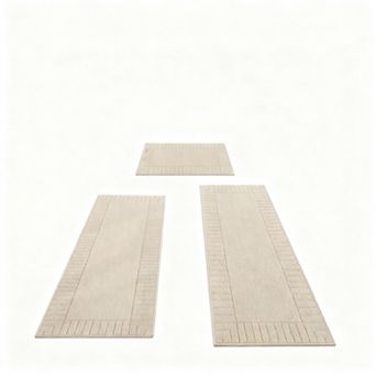 Kitchen Mats 3 pc Set Non Slip Washable Farmhouse Thick Long Area Rug Runner