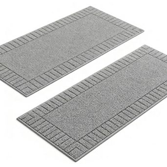 Kitchen Mats 3 pc Set Non Slip Washable Farmhouse Thick Long Area Rug Runner