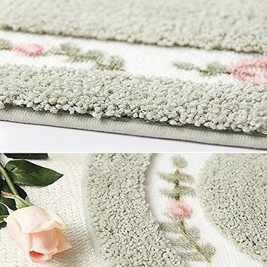 Soft Shag Bath Rug Non-slip Washable