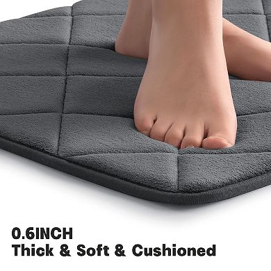 Non-slip Memory Foam Bathroom Rug Set 4 Piece