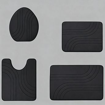Non-slip Memory Foam Bathroom Rug Set 4 pc