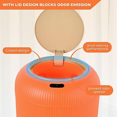 Motion Sensor Trash Can Automatic Waterproof Plastic Multipurpose Smart Hands Free