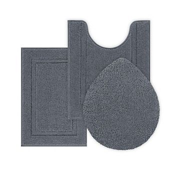 Microfiber Bath Rugs Sets 3 pc Shaggy Absorbent Non-Slip