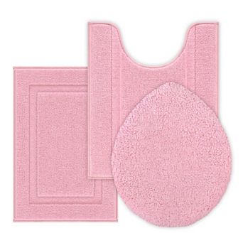 Microfiber Bath Rugs Sets 3 pc Shaggy Absorbent Non-Slip