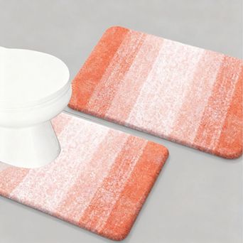 Microfiber Bath Mat Set 2 pc Non-Slip Absorbent Quick Dry