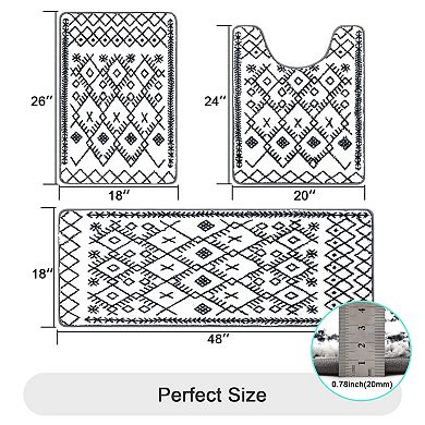 Non Slip Absorbent Bathroom Rug Set
