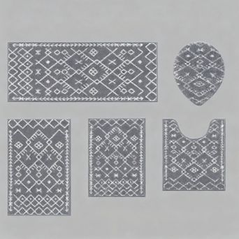 Non Slip Absorbent Bathroom Rug Set