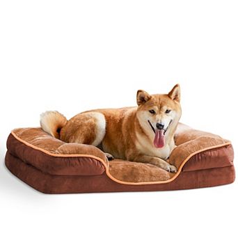 Memory Foam Pet Bed For Small Dogs & Cats With Washable Removable Cover Non-Slip Base Waterproof