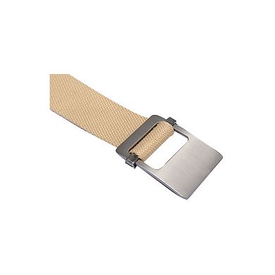Unisex Canvas Web Belt with Metal Slide Buckle