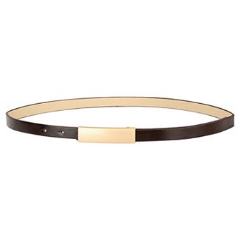 Women Skinny Waist Belt Gold Buckle Adjustable Slim Cinch Waistband for Dress