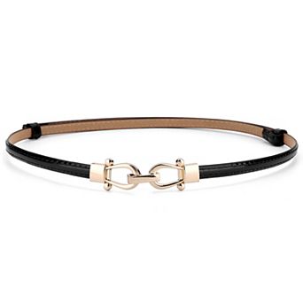 Metal Buckle Adjustable Thin High Waist Belt for Women