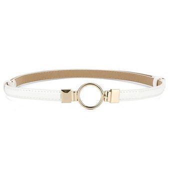 Metal Buckle Adjustable Thin High Waist Belt for Women
