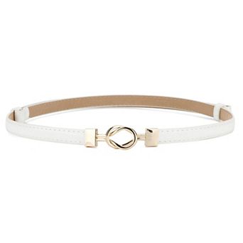 Metal Buckle Adjustable Thin High Waist Belt for Women