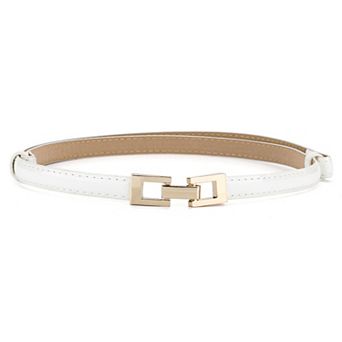 Metal Buckle Adjustable Thin High Waist Belt for Women
