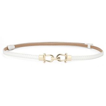 Metal Buckle Adjustable Thin High Waist Belt for Women