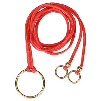 Women's Skinny Rope Belt Round Ring Endings Self Tie Waistband Thin Waist Strap