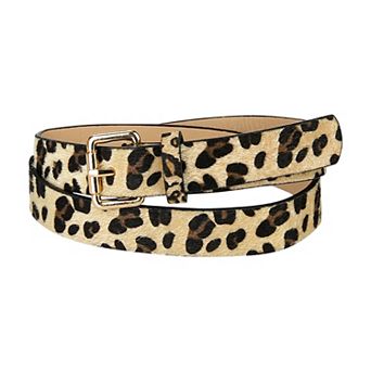 Women's Leopard Print Belt Faux Leather Casual Ladies Waist Belts for Jeans Pants