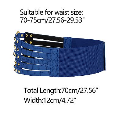 Womens Elastic Wide Waist Belt Vintage Stretchy Belts for Dresses
