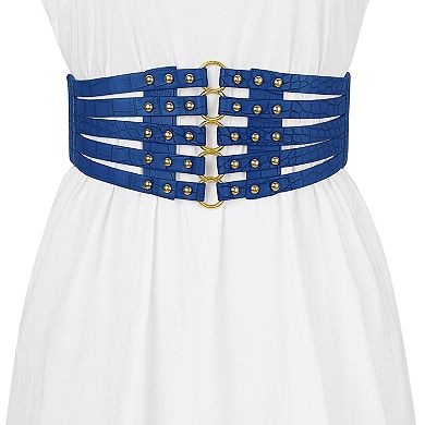 Womens Elastic Wide Waist Belt Vintage Stretchy Belts for Dresses
