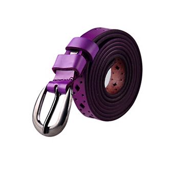 Women Thin Hollow Out Single Pin Buckle Belt