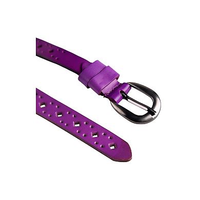 Women Thin Hollow Out Single Pin Buckle Belt