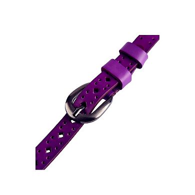 Women Thin Hollow Out Single Pin Buckle Belt