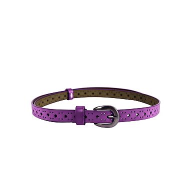 Women Thin Hollow Out Single Pin Buckle Belt