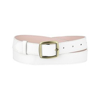 Womens Belt Faux Leather Waist Solid Color Pin Buckle Belts for Girls Ladies