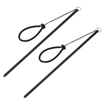 2 pc Diving Pointer Stick, Alloy Diving Stick Rod w Measurement, Adjustable Lanyard Dive Noise Maker