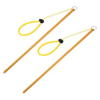 2 pc Diving Pointer Stick, Alloy Diving Stick Rod w Measurement, Adjustable Lanyard Dive Noise Maker