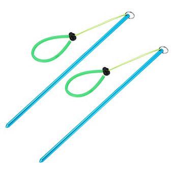 2 pc Diving Pointer Stick, Alloy Diving Stick Rod w Measurement, Adjustable Lanyard Dive Noise Maker