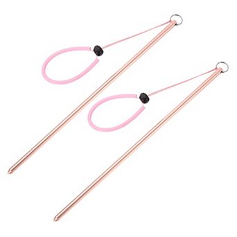 2 pc Diving Pointer Stick, Alloy Diving Stick Rod w Measurement, Adjustable Lanyard Dive Noise Maker