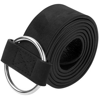 Women's Vintage Elegant Pinless Smooth Buckle Silver Circle Casual Belt for Jeans Dress