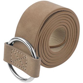 Women's Vintage Elegant Pinless Smooth Buckle Silver Circle Casual Belt for Jeans Dress
