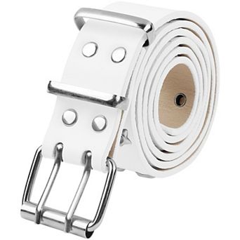 Women's Soft Belt Fashion Star Pinhole Decoration for Jeans Pants Dress with Silver Buckle