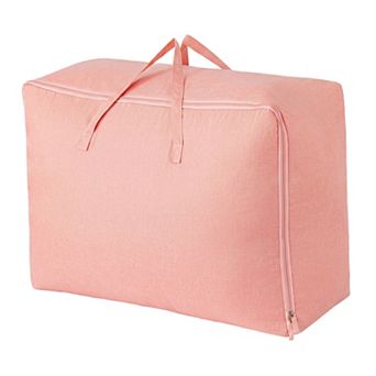 Cation Fabric Storage Duffel, Large Zipper Carry Bag for Quilt and Garment Moving Packing